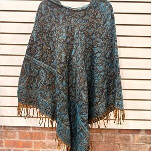 Elegant Paisley Shawl with Fringe n hoodie